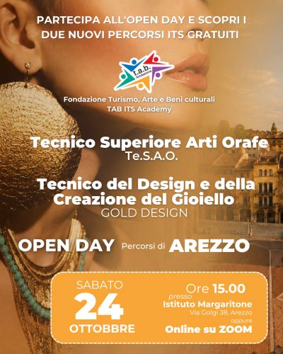 Open Day Te.S.A.O. (Tecnico Superiore Arti Orafe) e Gold Design (Tecnico del Design e della Creazione del Gioiello) Arezzo