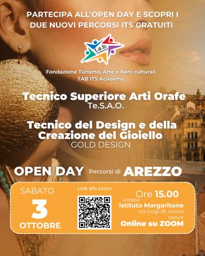 Open Day Te.S.A.O. (Tecnico Superiore Arti Orafe) e Gold Design (Tecnico del Design e della Creazione del Gioiello) Arezzo